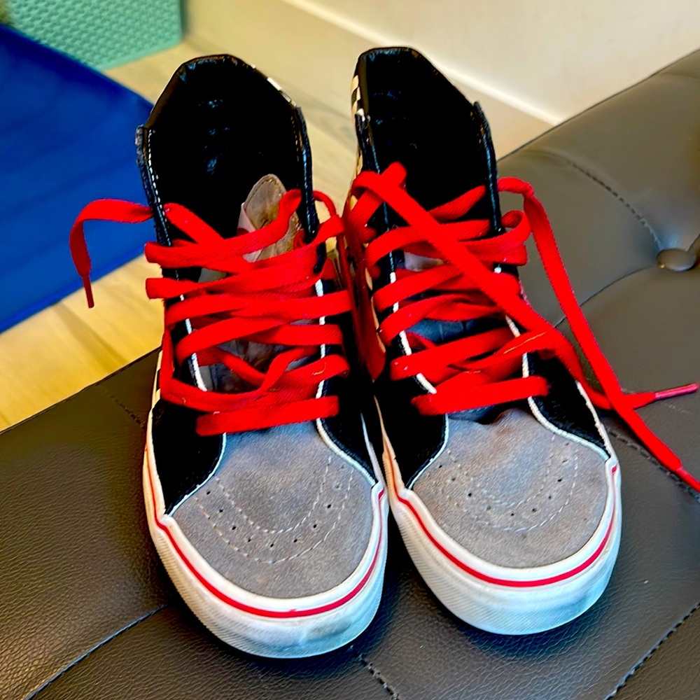 Vans high top sneakers, big boys